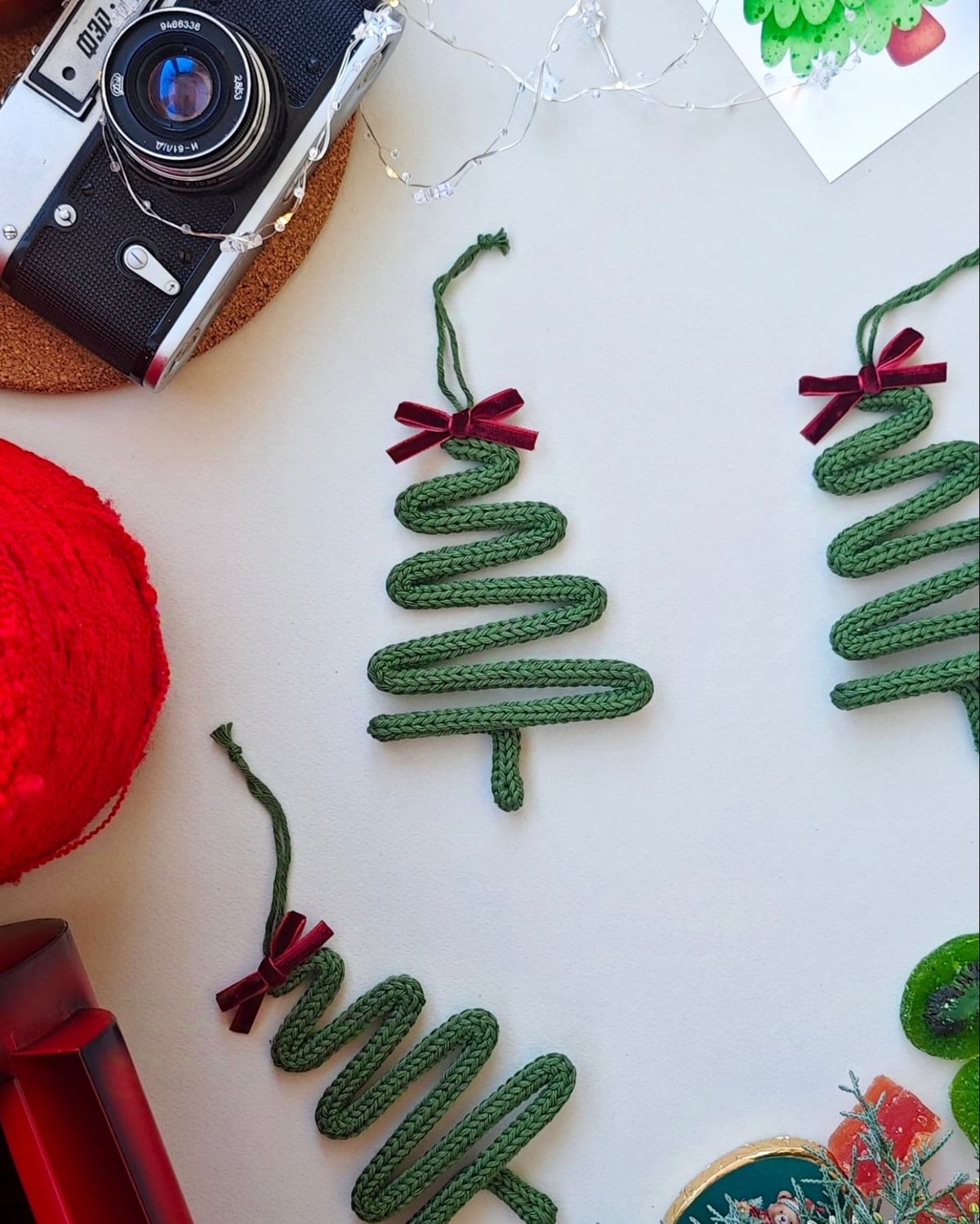 Emprendé con tricotín navideño